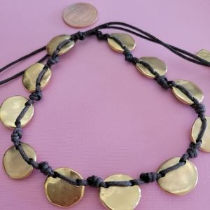 Uno de 50 gold tone necklace